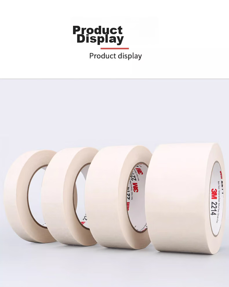 3M 2214 White Masking Tape, DIY Sticker Making, Heat Resistant for Office Home Decoration, Daily Use Car Spray Painting Masking Tape, No Trace Paint Fixation Protection, 20mm*50m, 1 Roll 10