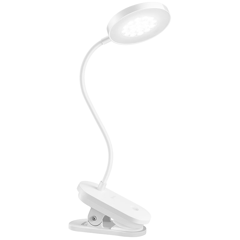BULL Dual-Purpose Plug-In And Rechargeable Home ML-D305A Stepless Dimming White National A Clip-On Desk Lamp, 4000K-3000mAh