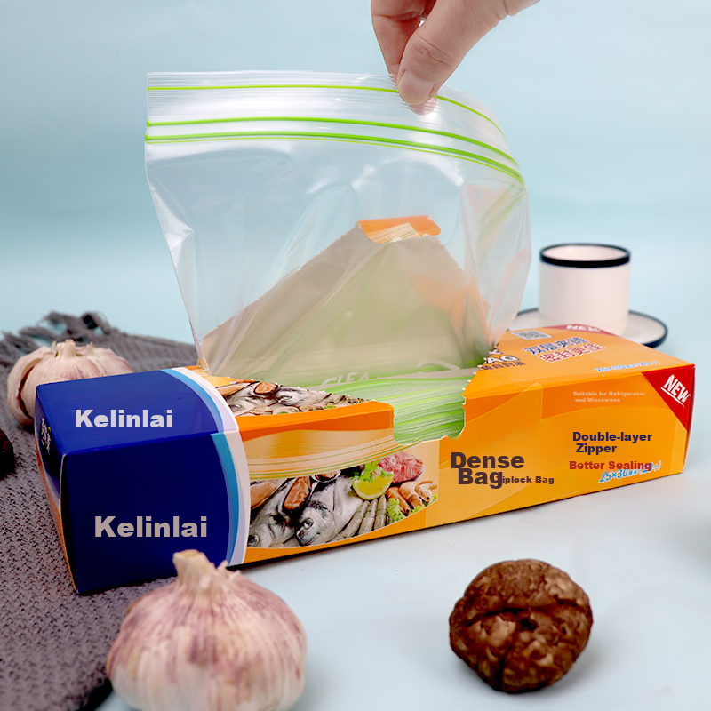 Набор пакетов для хранения продуктов Kelinlai, двойной замок Zip-Lock, 25x30 см, 20 шт.