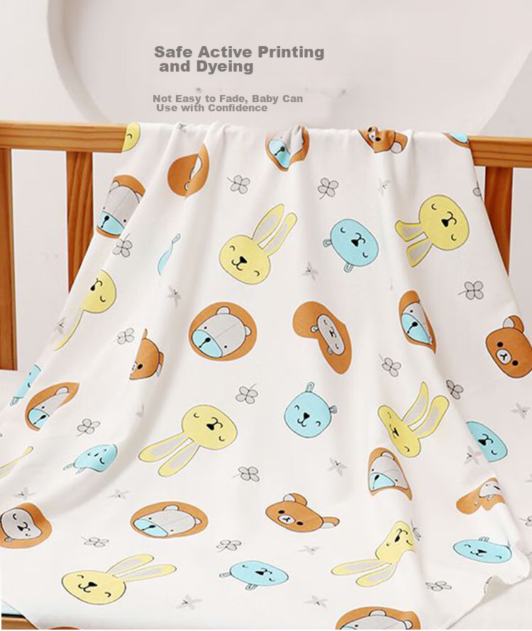 9I9 Baby Swaddle, Pure Cotton, Anti-Startle, Swaddling Cloth, Newborn Maternity Ward Wrap, Single Baby Blanket, 2-Pack, Animal Pattern, 85cm 8