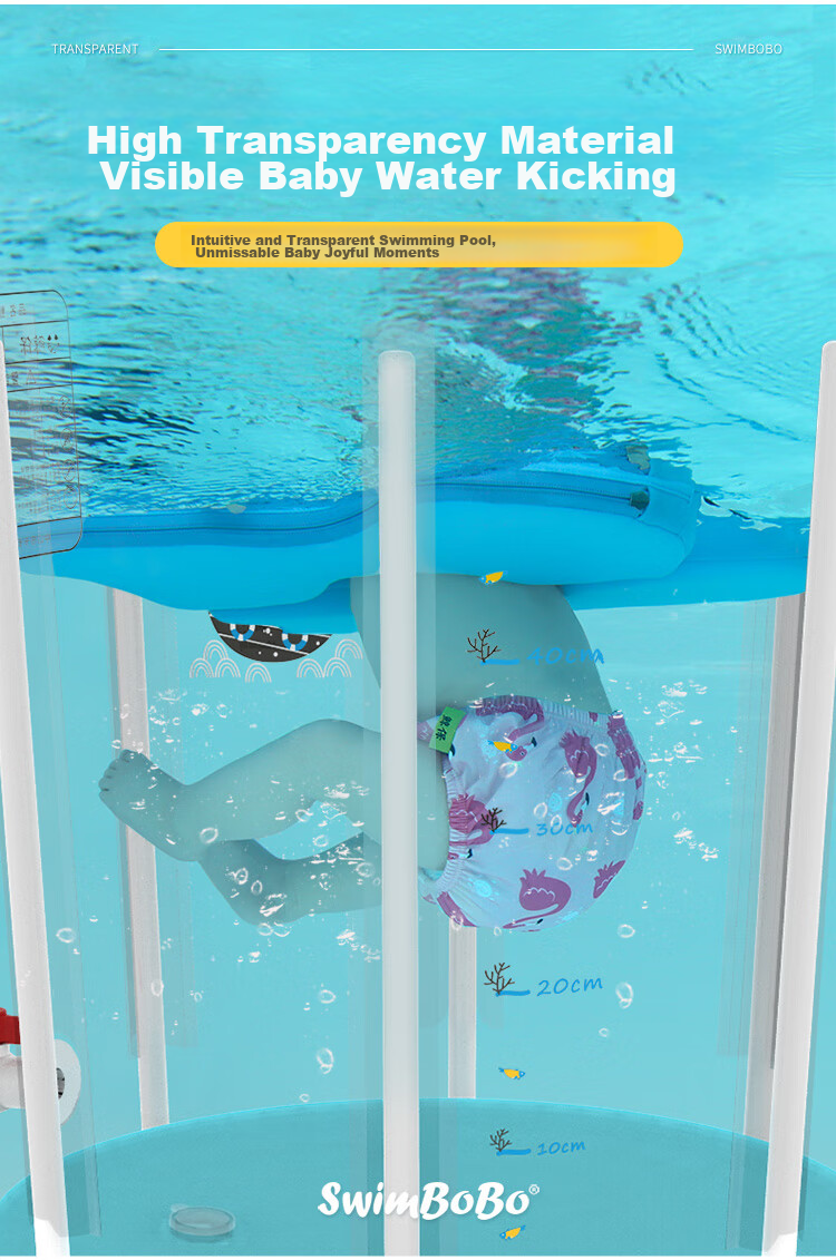 Kingpou Baby Swimming Pool, Foldable Frame Pool for Home Use, Children's Bathing Tub K6002 10