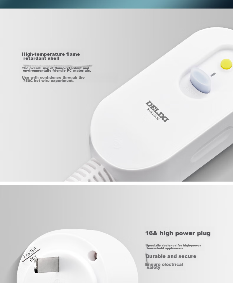 DELIXI Leakage Protector Plug, Wiring Anti-Leakage Plug, Leakage Protector, 10A, Self-Wiring Required, No Switch 16