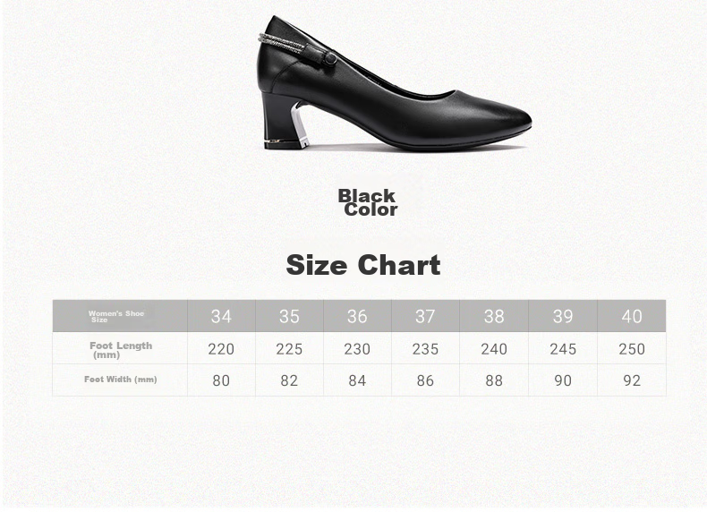 LAORENTOU Spring And Autumn Women's Flats, Shallow Mouth Mid-Heel Leather Shoes, Chunky Heel Commuter Work Mom Shoes LB12272 Black 35 4