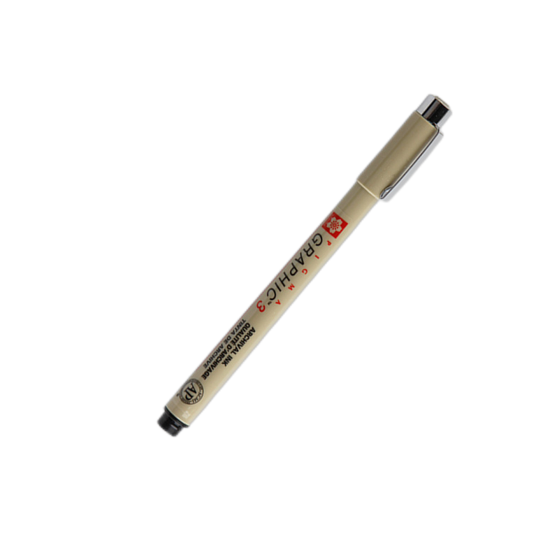 SAKURA PIGMA Hard-Tip Fine Line Pen 3.0mm (Black), Imported from Japan, Waterproof Drawing Pen, Water-Based Pen for Students And Children, Art Drawing, Hand-Drawn Comics, Anime Desig