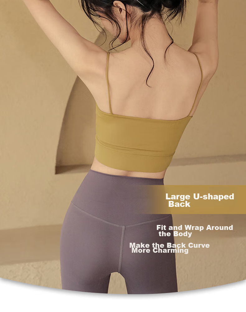 XUEXIMAN Yoga Tank Top for Women with Built-In Bra Pads, Professional Sports Bra, High-End Fitness Pilates Backless Bra 8