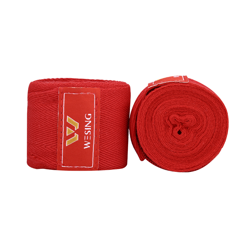 Jiurishan Boxing Hand Wraps, Boxing Gloves Wrapping Bandage, Sanda Fighting Muay Thai Hand Wraps [Red 3-Meter Elastic Cotton]