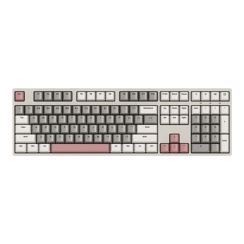 Ikbc C210 Mechanical Keyboard, Wired Mechanical Keyboard with 108 Keys, E-Sports Gaming Keyboard for Office Typing, Cherry Keyboard, Time Gray Tea Switch Wired