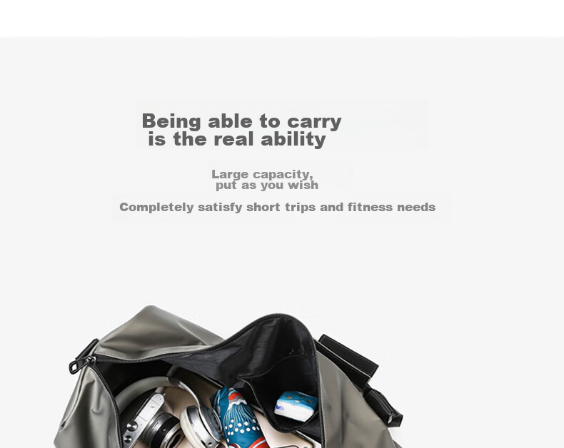 40,000 KM Fitness Bag Wet and Dry Separation Men's Short Trip Bag Women's Large Capacity Backpack Swimming Handheld Luggage Single Shoulder Crossbody Bag 6