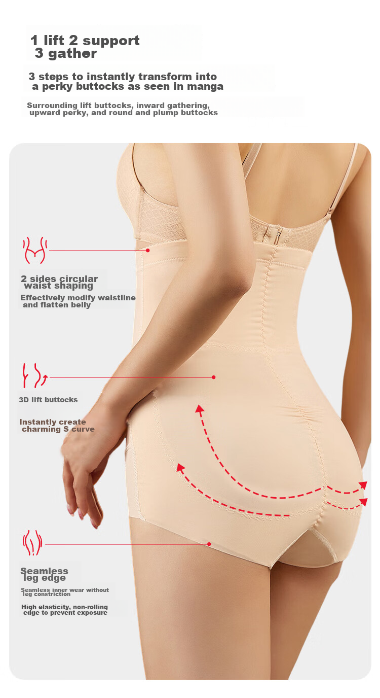 FitonTon Women's Tummy Control Shapewear Shorts with Butt-Lifting Effect, High-Elastic Postpartum Belly Slimming Underwear for Wome 9