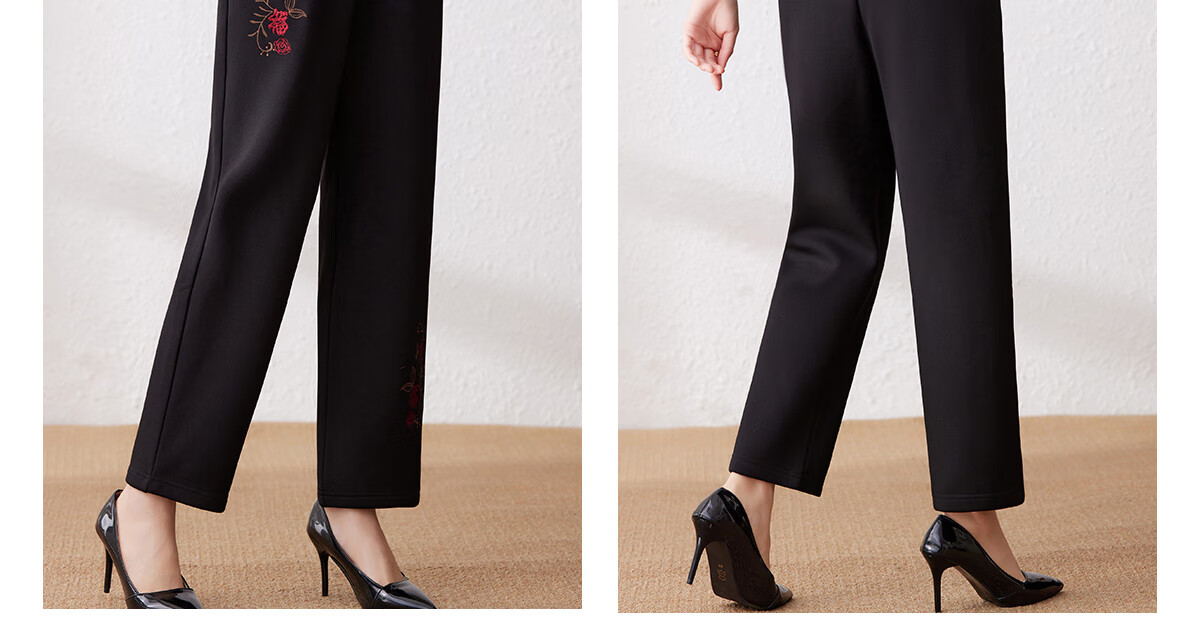 YUZHAOLIN Mom's Pants Spring And Autumn Casual Trousers Middle-Aged And Elderly Women's Straight-Leg Grandmother Pants Y23KK2624 2