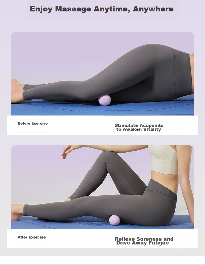 XUEXIMAN Fascia Ball, Foot Massage Ball, Neck Fascia Ball, Foot Muscle Professional Relaxation Yoga Arch Back Fascia Massage Device 4