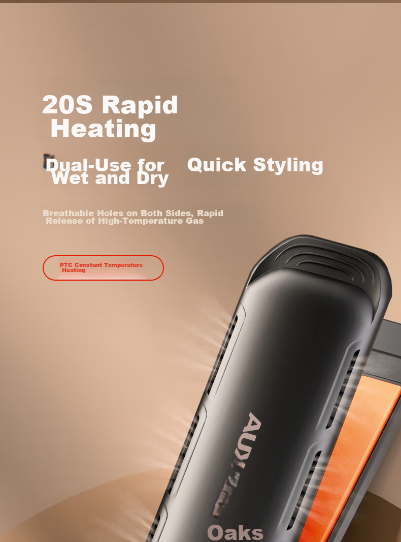 AUX Straight And Curling Iron, Dual-Use Negative Ion Hair-Friendly Anti-Scalding Flat Iron, Gift for Girlfriend's Birthday Present 24