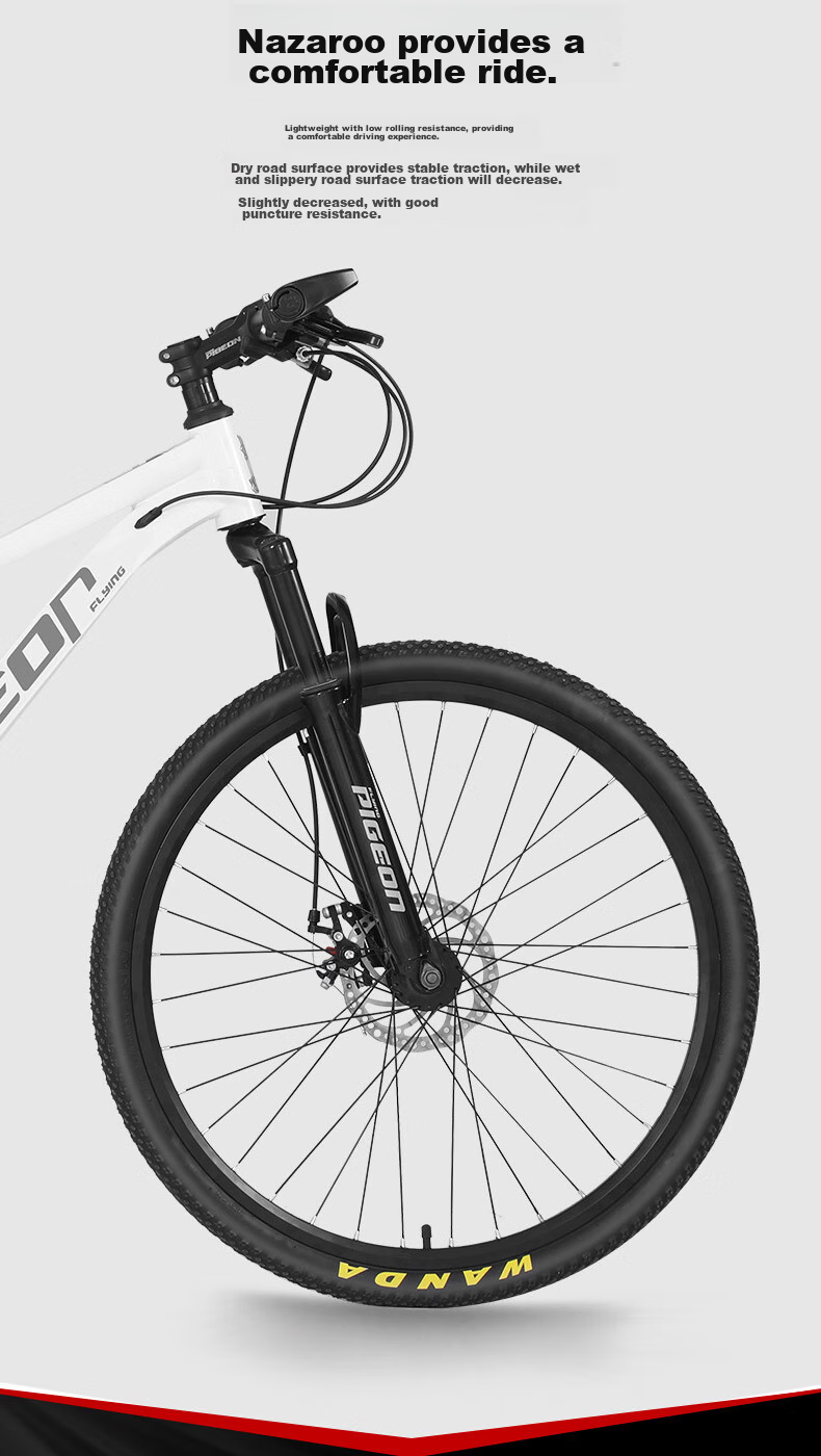 FG FLYING PIGEON Bicycle for Older Children, 21-Speed Mountain Bike, Youth Shock-Absorbing Bicycle, Student Pedal Bike, 26-Inch, Gray 5