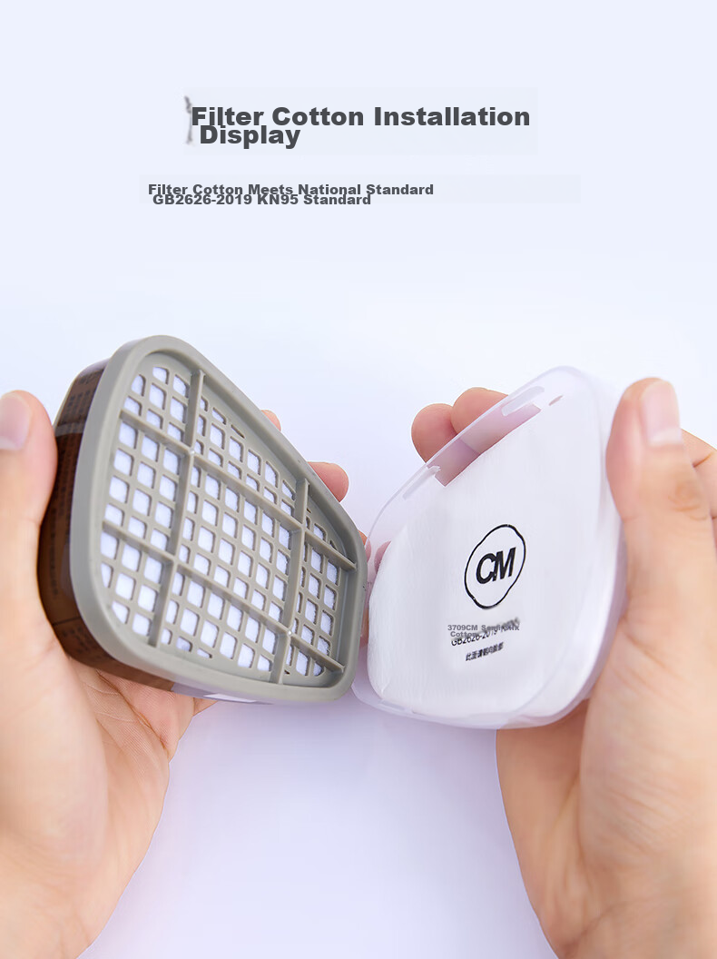 CM 7502 Silicone Gas Mask, Protects Against Toxic Gases, Industrial Chemical Spray Paint Pesticide Spraying Renovation Dust Formaldehyde-Specific Respirator 10