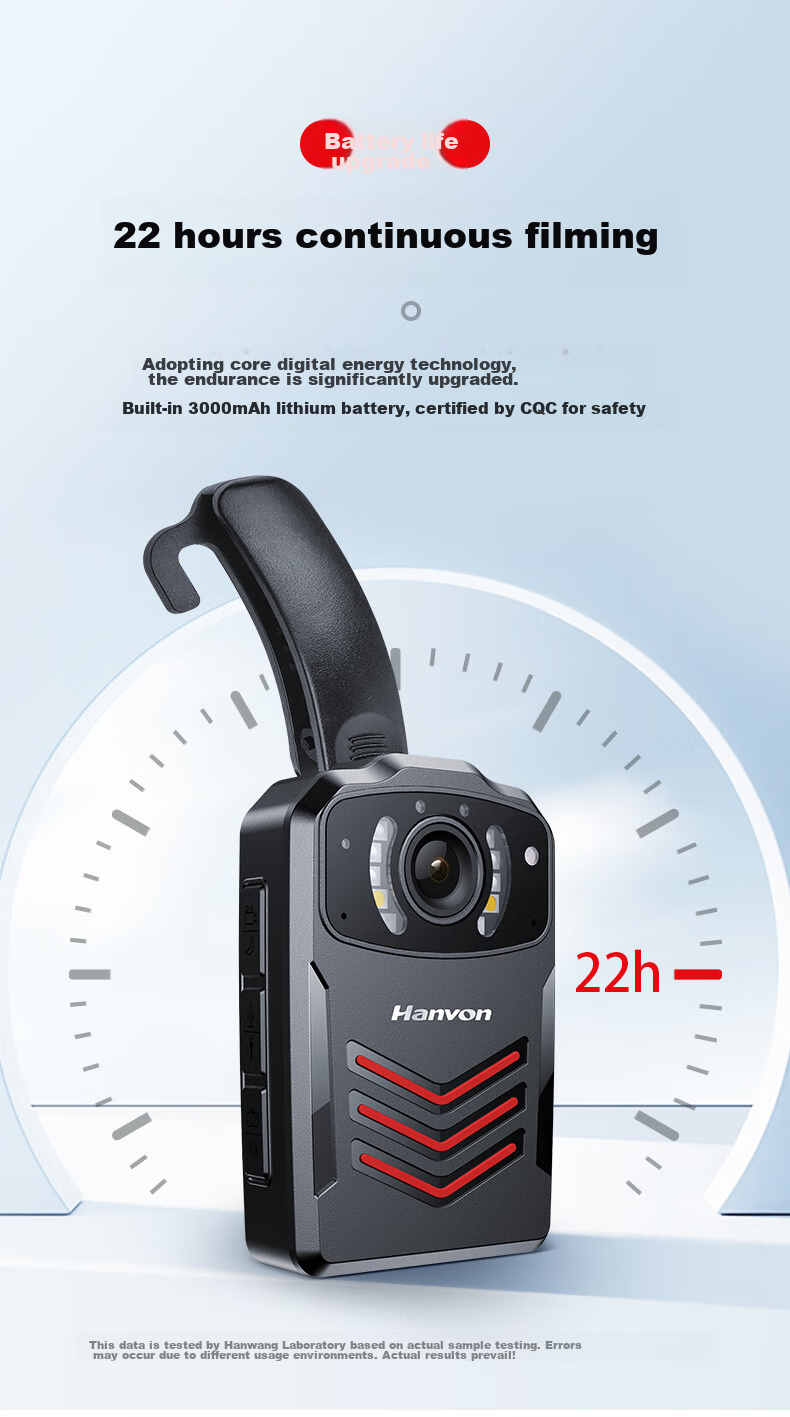 Hanvon Law Enforcement Body Camera, 32GB Professional High-Definition Infrared Night Vision Mini Portable 22-Hour Ultra-Long Video Recorder K2 4