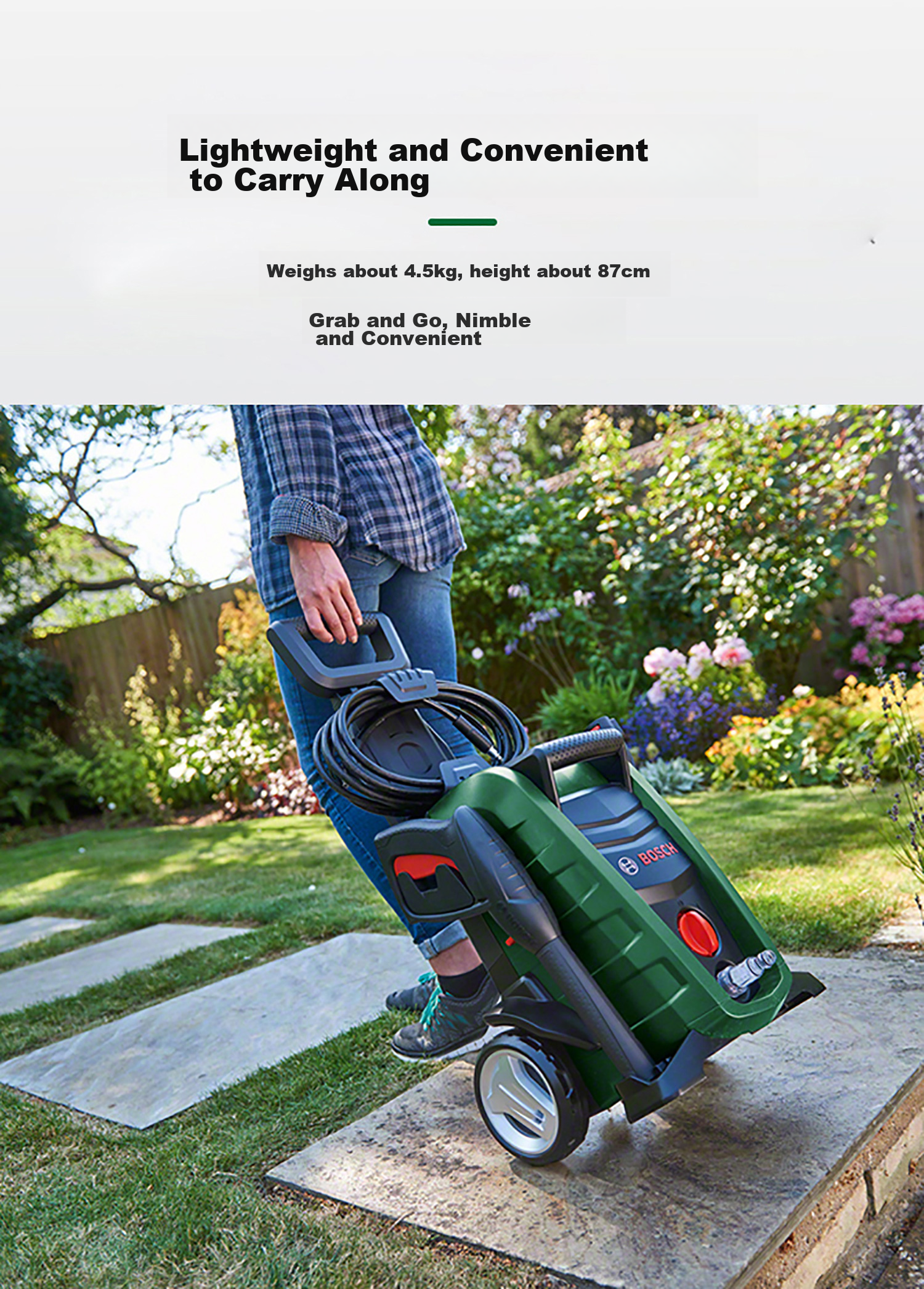 BOSCH UA125 High-Pressure Car Washer, 220V Household And Garden Cleaning Tool, Portable High-Power Water Gun Cleaning Machine 13