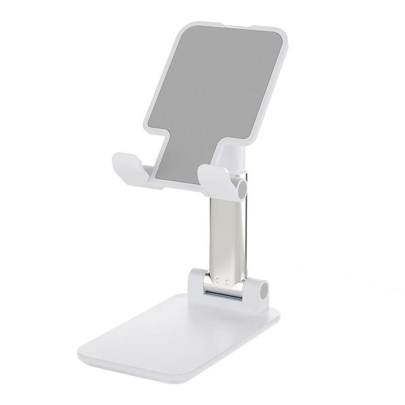 BIAZE Phone Stand, Internet Celebrity Live Streaming Desktop Lazy Stand, Portable Adjustable Folding Support, Height Adjustable Creative IPad Mini Tablet Stand, Universal for Watching Shows, B3 White