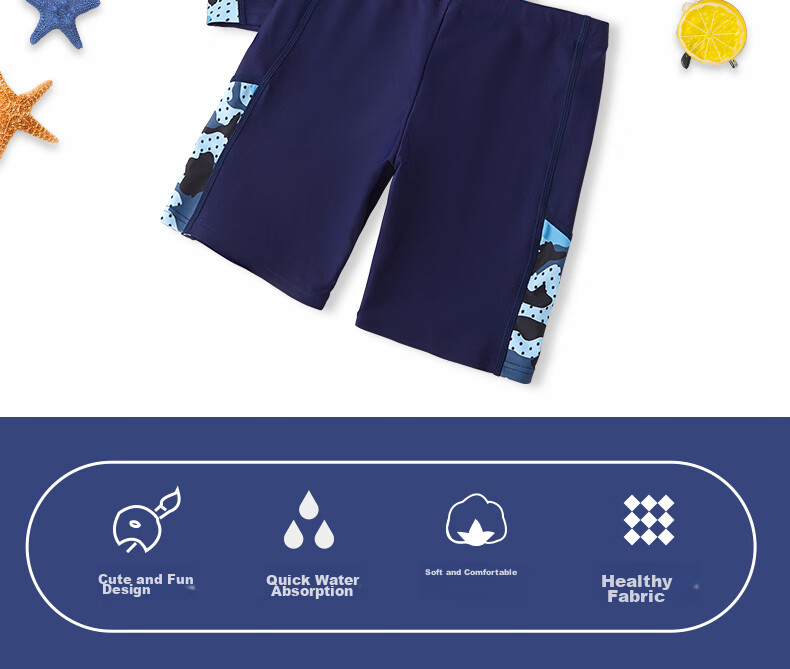 PEAK Children's Swimwear Boys' Swimsuit Set Boys' Two-Piece Swimwear for Small, Medium And Large Kids Baby Set 27 110 5