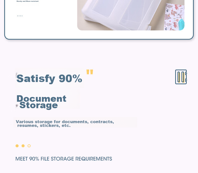 KW-Trio A4 Transparent Document Storage Box, Waterproof, for Certificates And Durable Files, Card Holder Organizer Box 12
