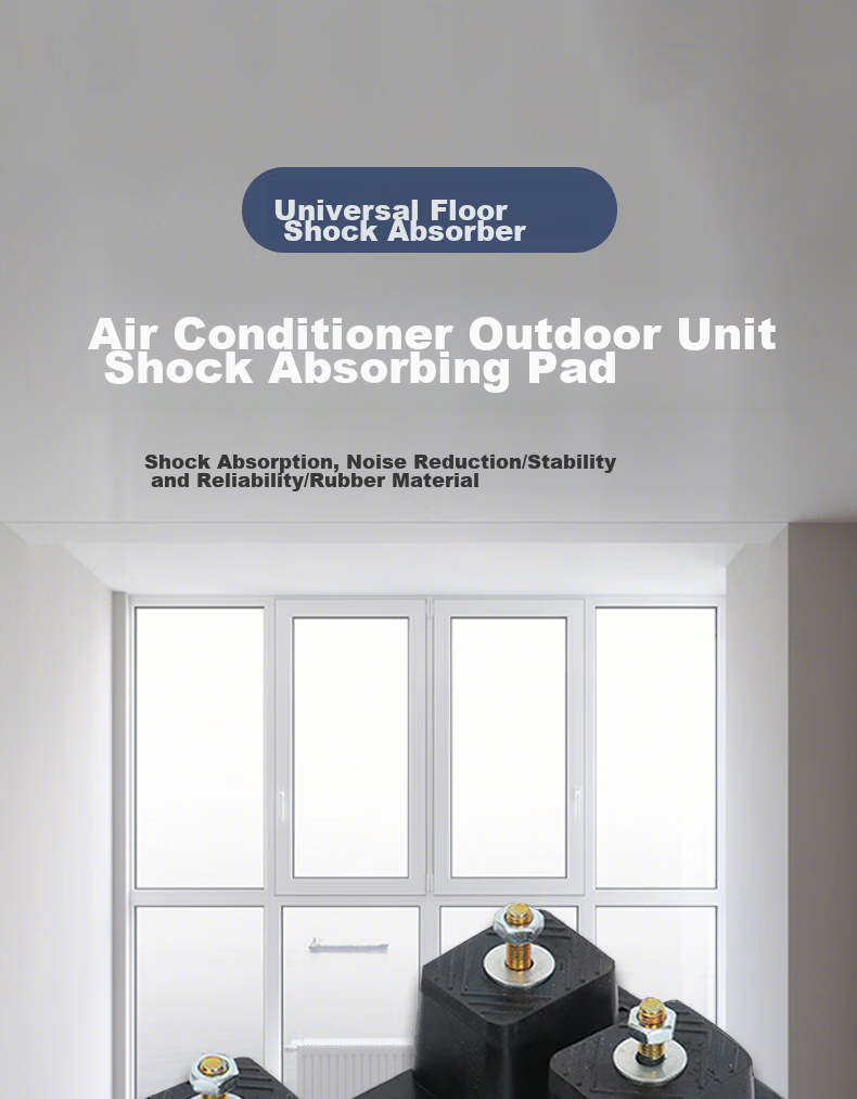 PURPAVWINNER Air Conditioner Outdoor Unit Shock-Absorbing Pad, Height-Increasing Waterproof Rubber Foot Pad, High Base, Soundproof Shock-Absorbing Air Conditioner Anti-Vibration Pad, High Bracket, Shock-Absorbing Foot Pad, Universal Height-Increasing Pad 1