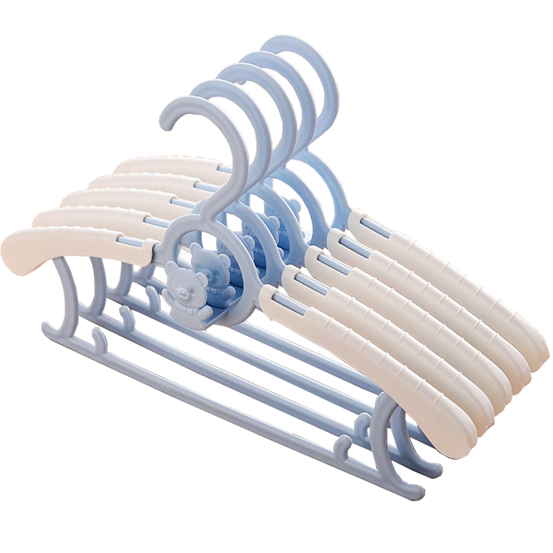 HOUYA Children's Clothes Hangers, 20 Pieces, Baby Clothes Hangers for Ages 0-6 Extendable Garment Hangers, Baby Clothes Support