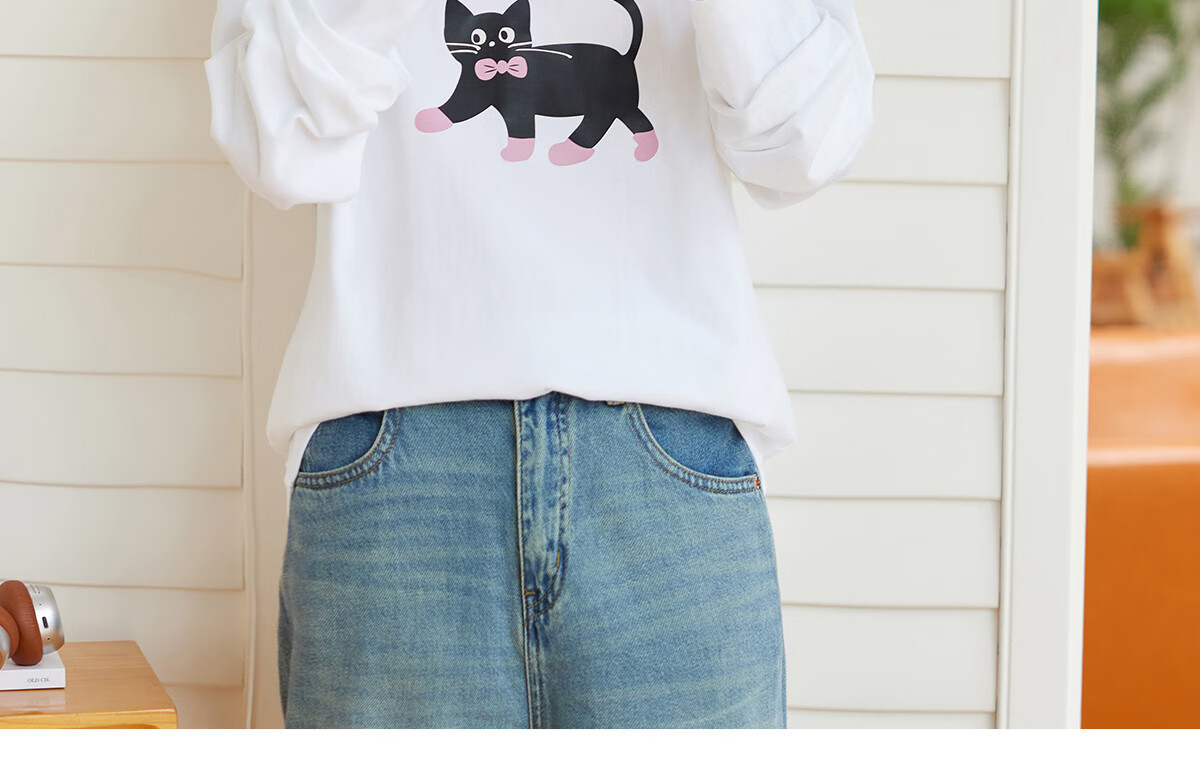 Halo Queen Women's Long Sleeve Cotton T-Shirt Spring Autumn Round Neck Letter Bow Print Casual Base Shirt New H143T2009 48