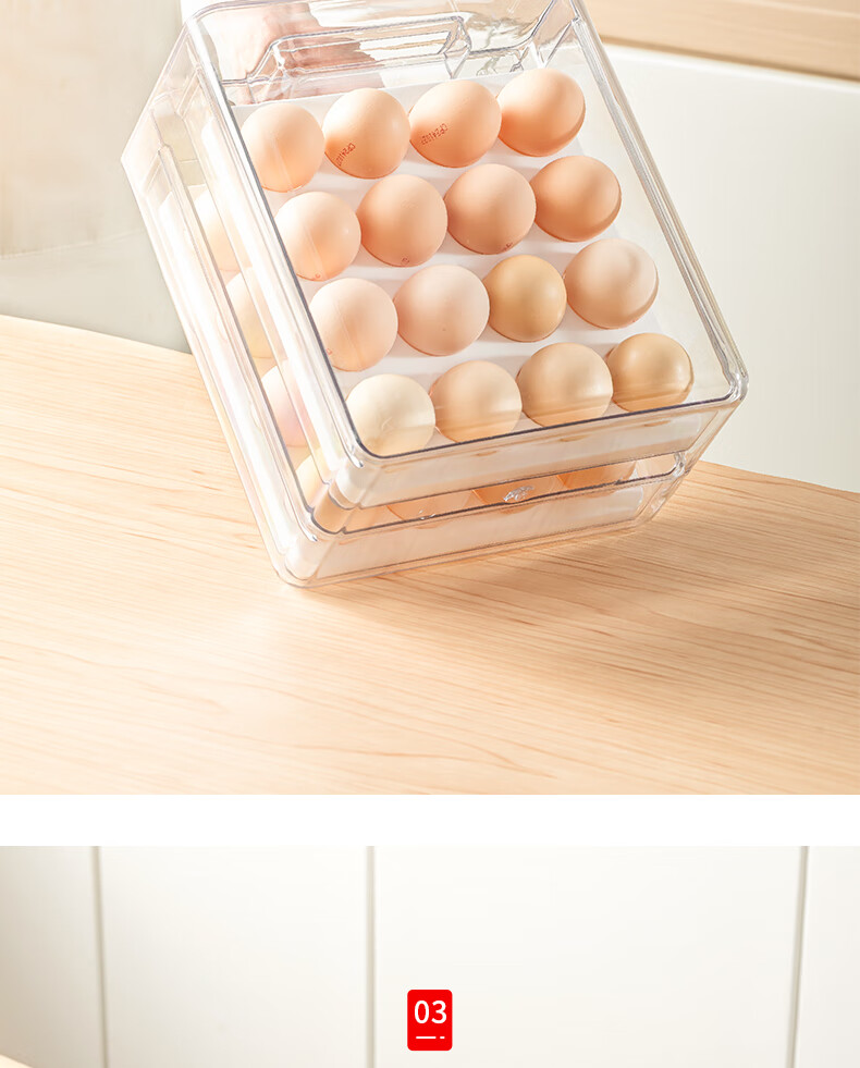 KATEI STORY Japanese Side-Door Egg Storage Box, Refrigerator Food-Grade Preservation Container, Kitchen Organizer, Egg Holder, Storage Solutio 17