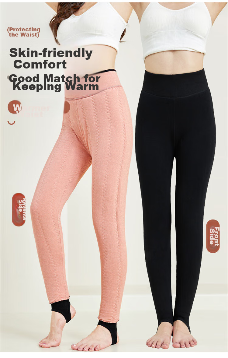 LangSha [Fall New Arrival] Silk Thermal Pants for Women, Winter Outer Wear, Fleece-Lined, Thickened Base Layer Pants, Plus Size, Extra Thick Cotton Pants 13