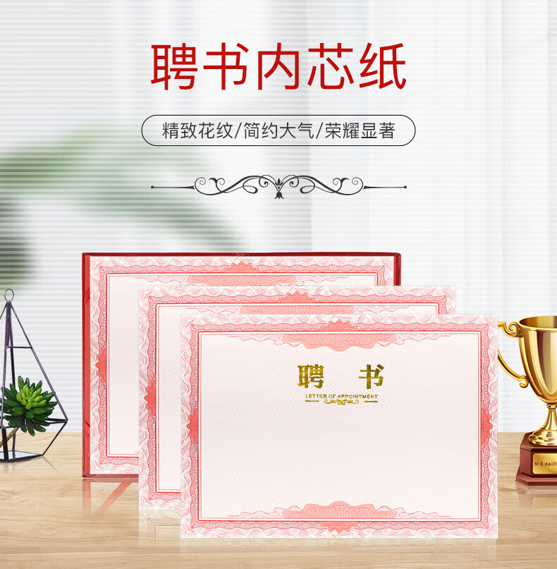 Befon 8k Appointment Letter Inner Pages, Appointment Certificate Award Certificate Inner Pages, Company Enterprise Appointment Certificate, Includes Printable Inner Pages, Stationery, 12 Sheets 6495 1