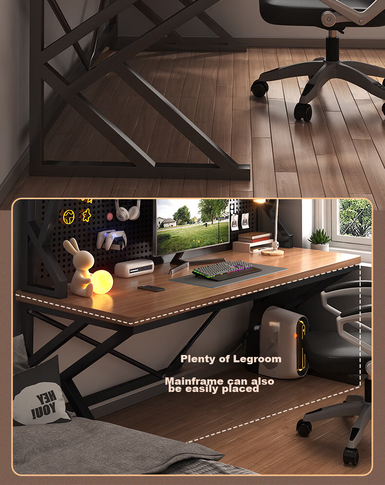 Quanpinwu Computer Desk with Storage, Gaming Desk, Study Table, Organizer Shelf, Pegboard Combination All-In Office Desk 19