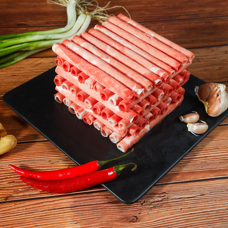草原宏宝内蒙原切羔羊肉片 净重1斤/袋 羊肉卷 火锅食材 地标认证