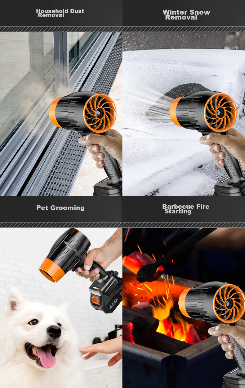 KOMAX Powerful Turbine Fan, Car Washing Snow Blower, Car Dust Removal Fan, High-Power Strong Blower for Blowing Dust 17