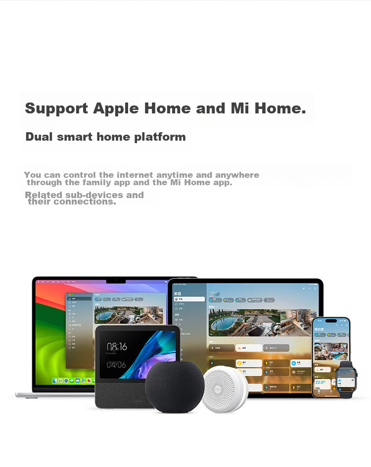 Aqara Smart Home Gateway M1S with Remote Control, Sound And Light Alarm, Compatible with Mi Home APP/iOS HomeKit 10
