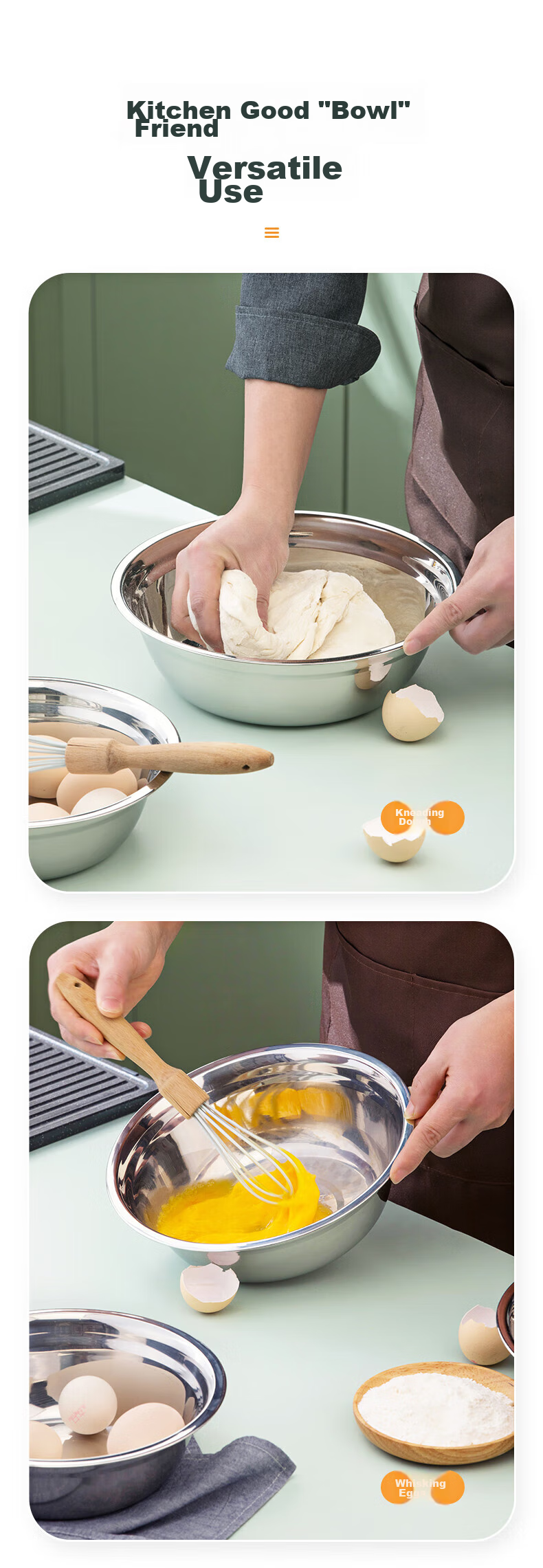 CHAHUA Premium Stainless Steel Thickened Round Plate Household Vegetable Plate Dining Plate Barbecue Plate 20cm 2-Pack 7