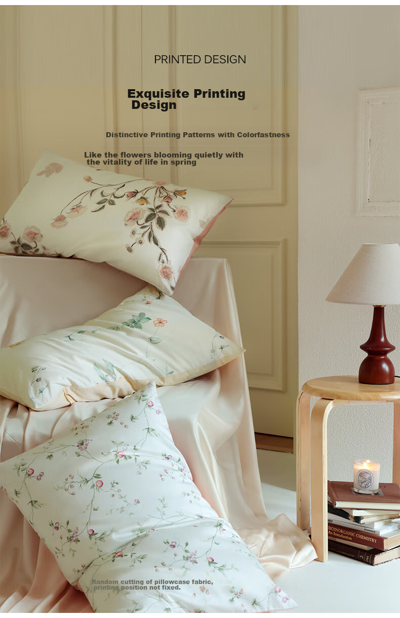 MIDO HOUSE Mingdu Pure Cotton Pillowcase, Class A Washable Pillow Cover, All-Season Pillowcase, Random Single Piece 4