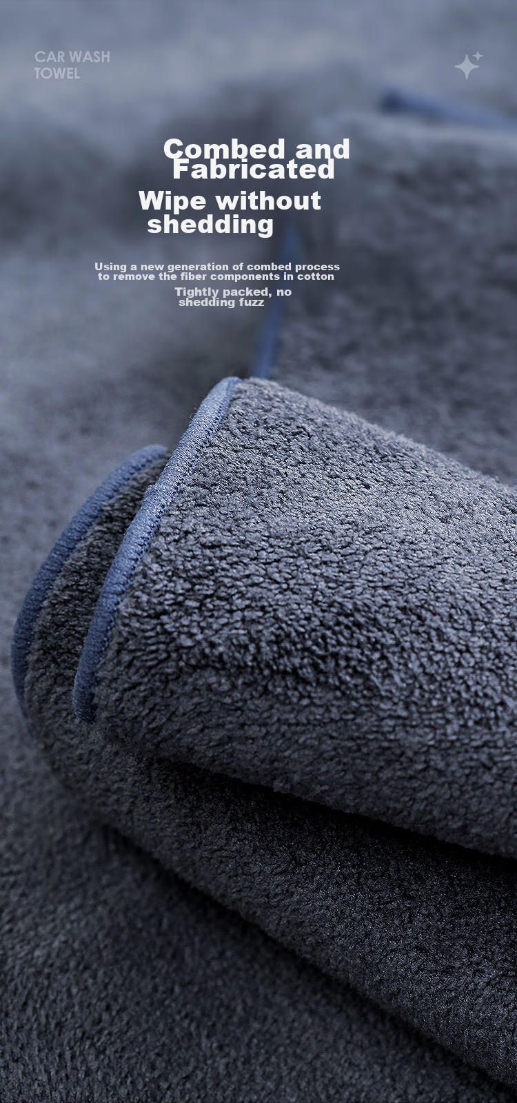 BIAZE Car Wash Towel, Specialized Car Cleaning Cloth, Vehicle Towel, Suede Absorbent Stain-Free Wiping Cloth, Extended Length, Single Pack 9
