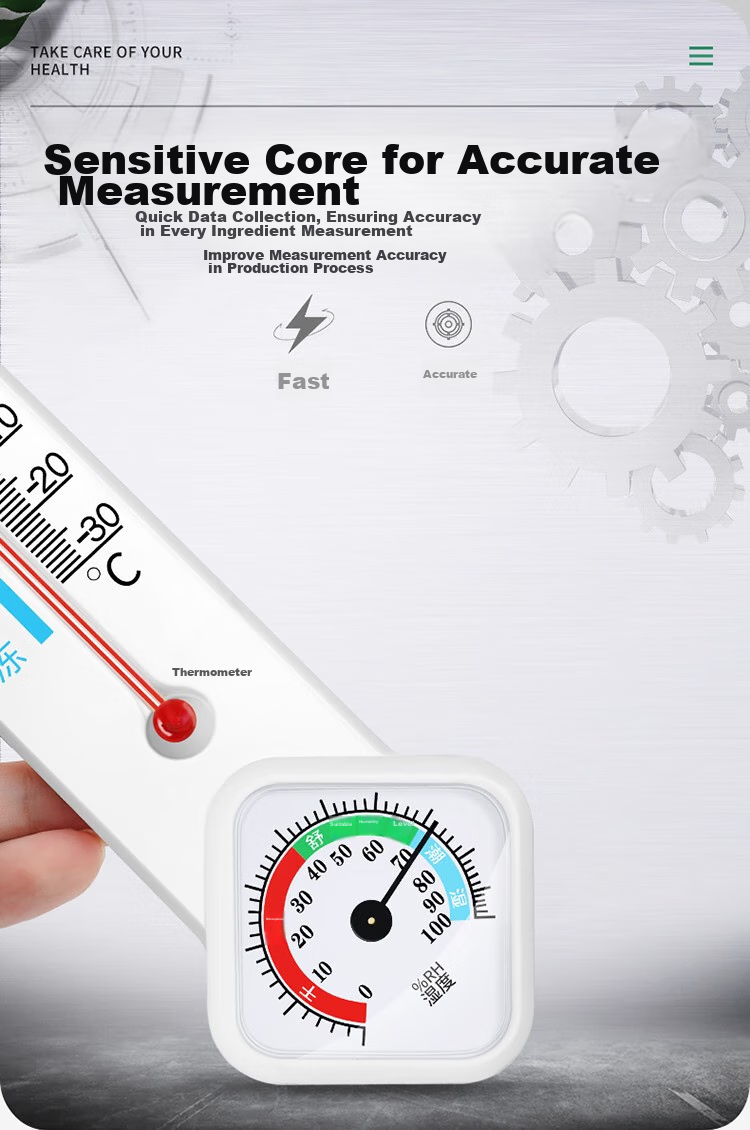 CHIGO Thermometer Indoor Home Temperature And Humidity Meter High Precision Battery-Free Greenhouse Thermometer Room Temperature Meter ZG-7019 6