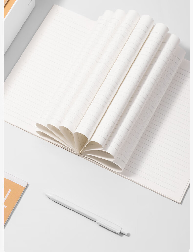 Deli B5/60 Sheets Lined Paper, Smooth Writing Paper, English Notebook, Wirebound Soft Cover Notebook for Homework And Notes, Study Supplies, Single Notebook WB560-P 10