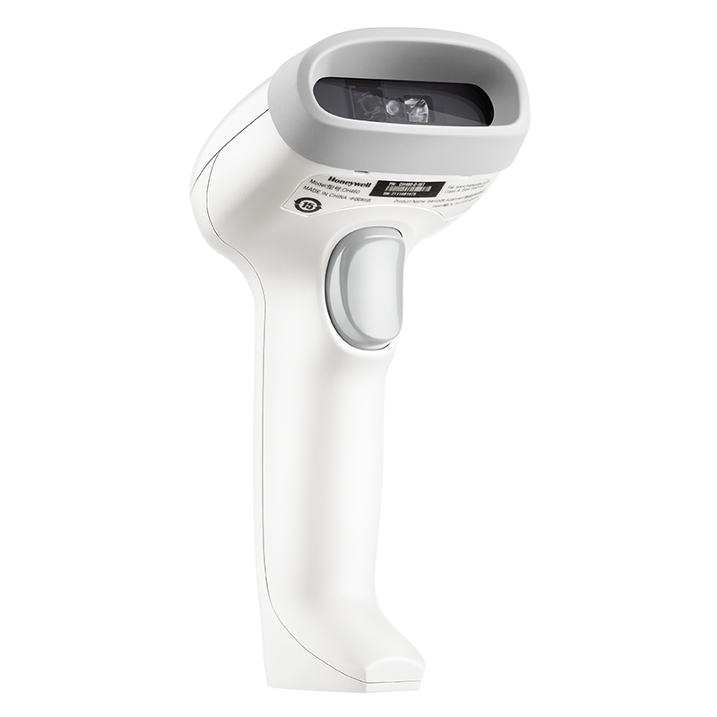 Honeywell Wired Barcode Scanner, Barcode Gun, Barcode And QR Code Scanner, for Supermarkets, Warehouses, Logistics And Express Delivery, High-Density Barcode Scanner, OH460 White