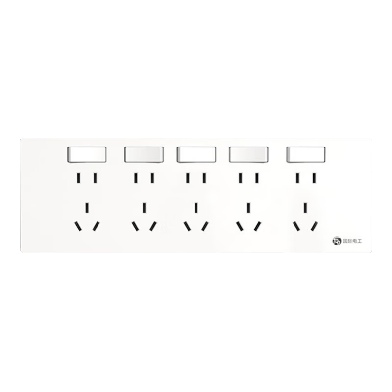 FDD Concealed Expandable Socket, 86-Type Converter, Extended Socket Panel, One Switch with Five Holes, One-To Converter, [White - 35 Holes] Right Expansion + Independent Switch