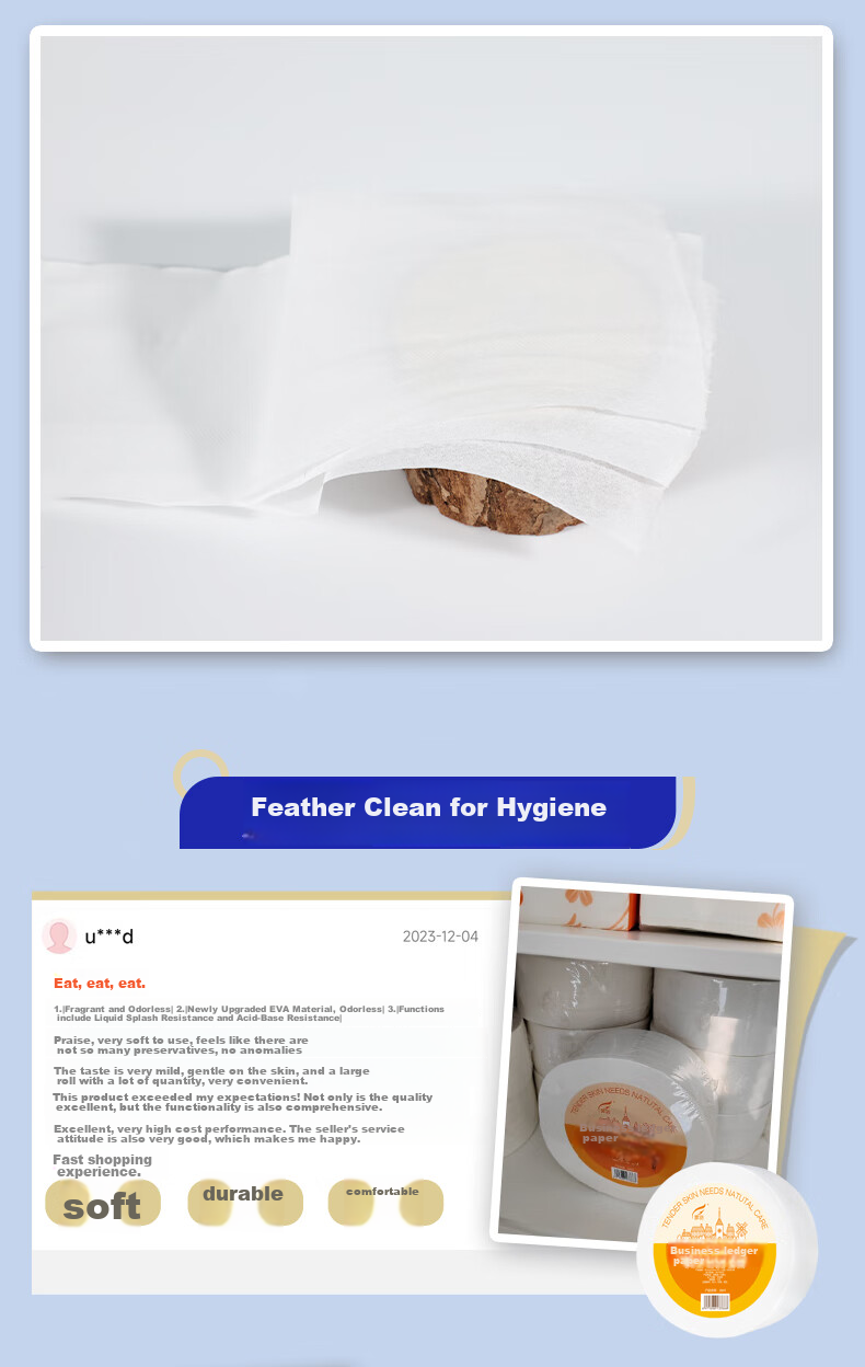 Feiyu Core Large Roll Toilet Paper, 3-Ply, 600g*12 Rolls, Commercial Bulk Paper Roll, Hotel Toilet Paper, Whole Box Sales, ZB011 8