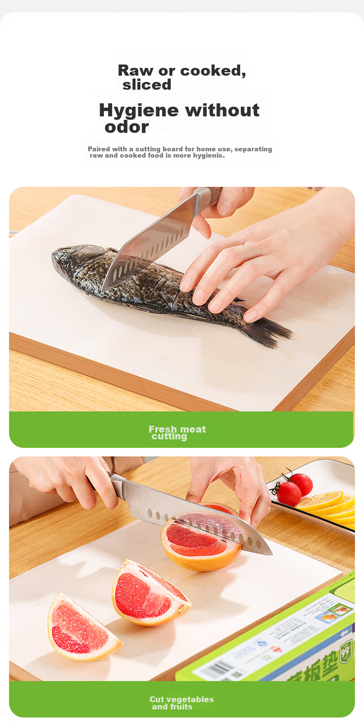 MARYYA Disposable Cutting Board Mat, Antibacterial PE Plastic, Knife-Shaped Chopping Board Mat, Baby Food Board, Picnic And Camping Mat 5