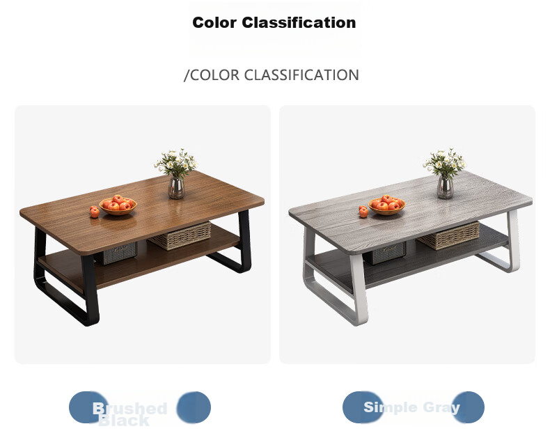 Shanshanmuyi Coffee Table for Living Room, Double-Layer Light Luxury Tea Table for Small Apartments, Modern Minimalist Small Tea Table, Multifunctional Sofa Side Table 10
