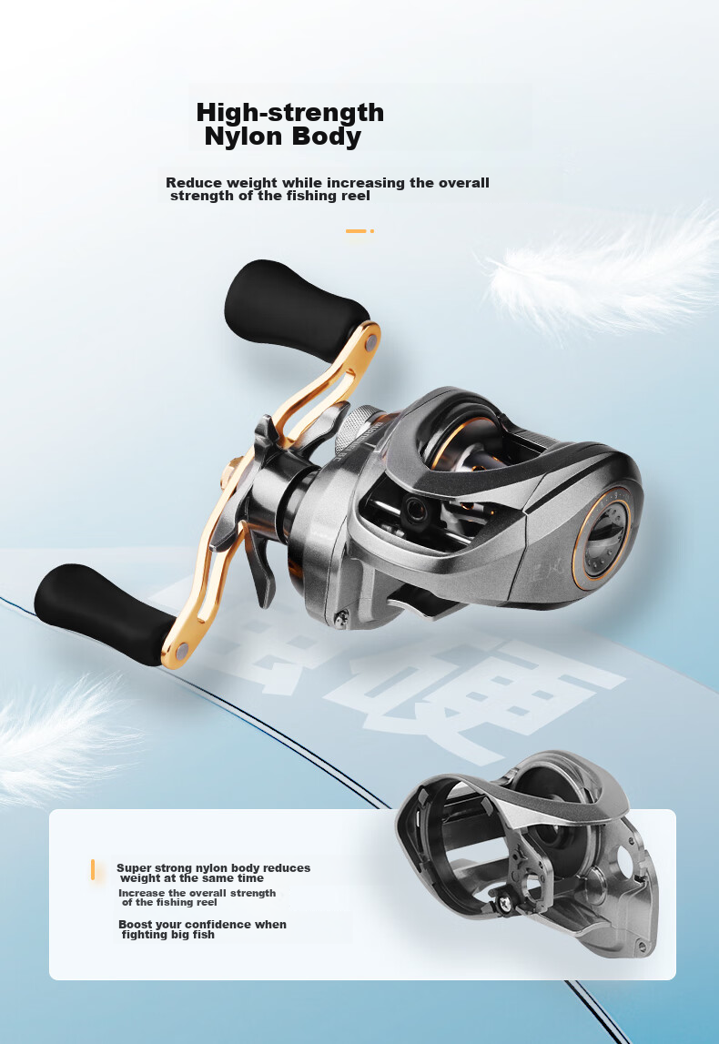 GW Right-Handed Fidget Spinner Anti-Explosion Line Fishing Reel Bass Fishing Reel Black Lure Fishing Reel Long-Distance Casting Fishing Reel Fishing Tackle 9