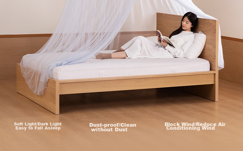 MEDOGA Class A Maternal And Infant Palace-Style Floor Mosquito Net, Home Use, Ceiling-Mounted, No Installation Required, Princess Style, Light Beige, 1.8 Meters [Romantic And Elegant] 25