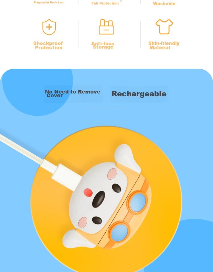 JOY&DOGA Airpods Pro Protective Case, Apple Earphone Case, Airpods Wireless Bluetooth Earphone Case, Silicone Cute Cartoon Airpods Protective Case, JOY Co-Branded Merchandise 3