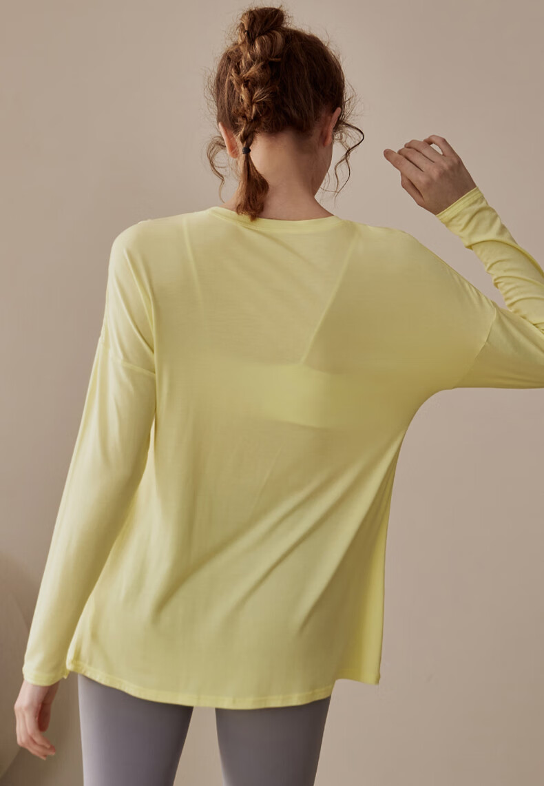 XUEXIMAN Yoga Long-Sleeve Top for Women, Elegant And Slimming Athletic Wear for Running, Fitness, Summer Pilates 16