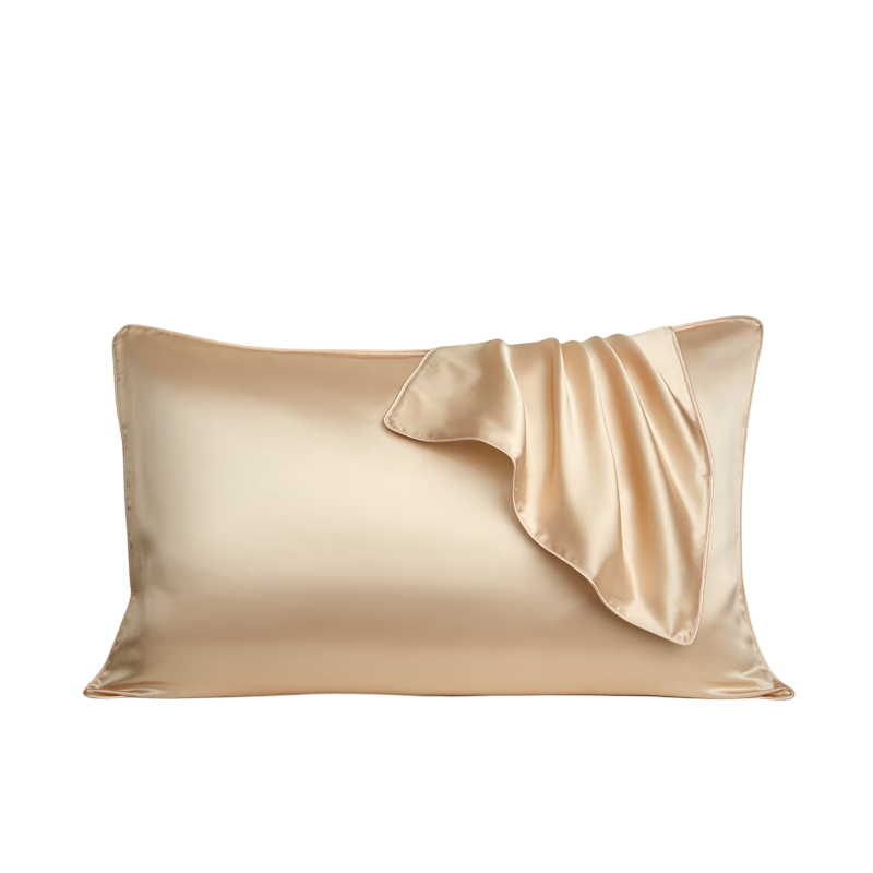 La Torretta Silk Pillowcase, 22 Mm, 100% Mulberry Silk, 48x74cm, Silk Pillow Cover, Gold - Single Pack