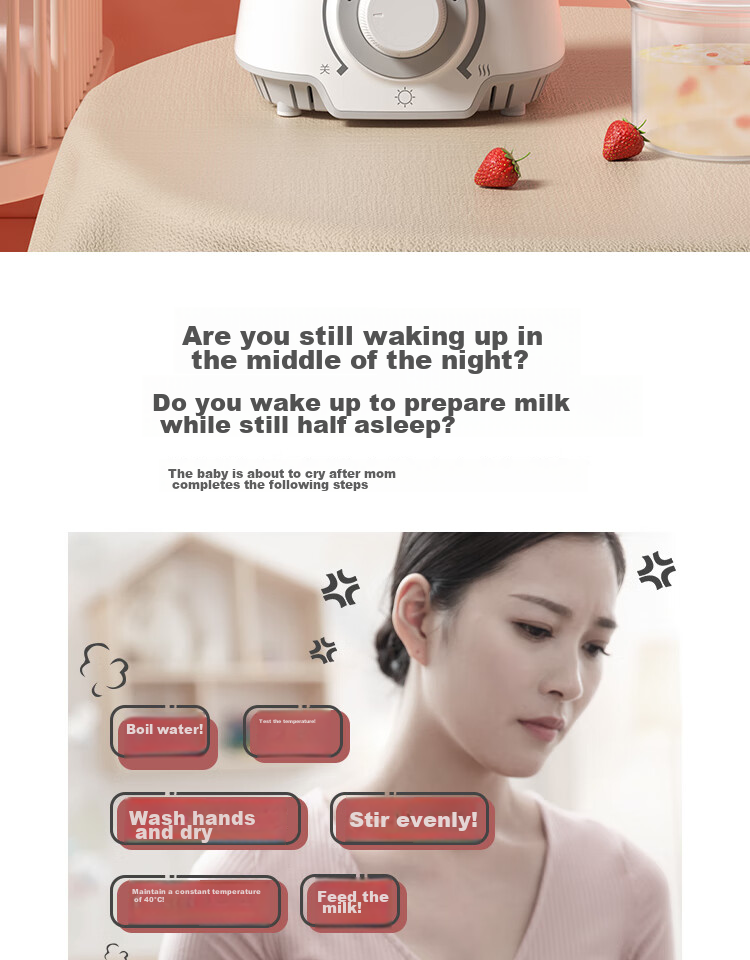 Little White Bear Milk Warmer Portable Breast Milk Heater Defrost and Heating All-in-One Machine-5075 3