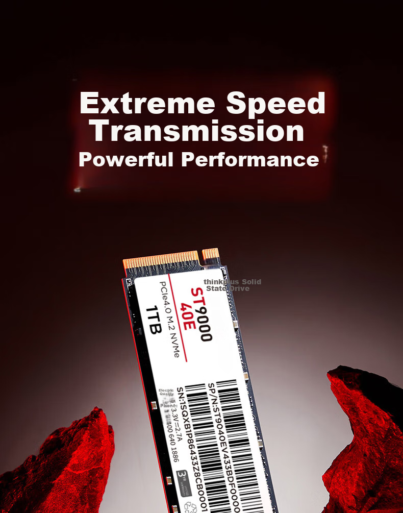 ThinkPlus Lenovo 1TB SSD Solid State Drive M.2 Interface (NVMe Protocol) PCIe 4.0 ST9000 40E Read Speed up to 5000MB/s 2
